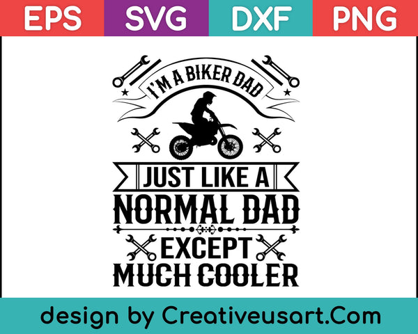 Divertido Biker papá camisa motocicletas refrigerador Día del Padre Papa SVG PNG cortando archivos imprimibles