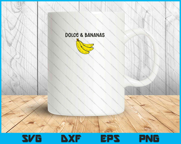 Grappige Dolce &amp; Bananas SVG PNG snijden afdrukbare bestanden