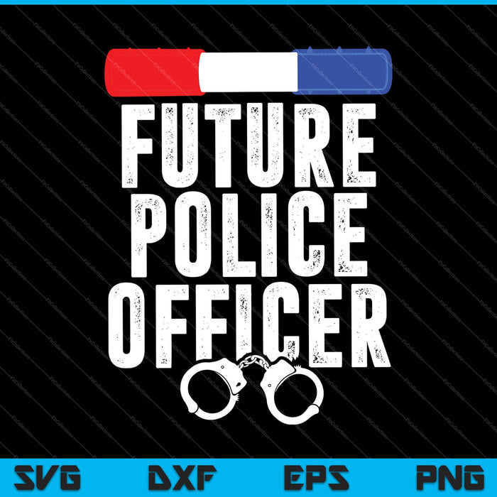Futuro oficial de policía niño niños regalo juvenil SVG PNG cortando archivos imprimibles