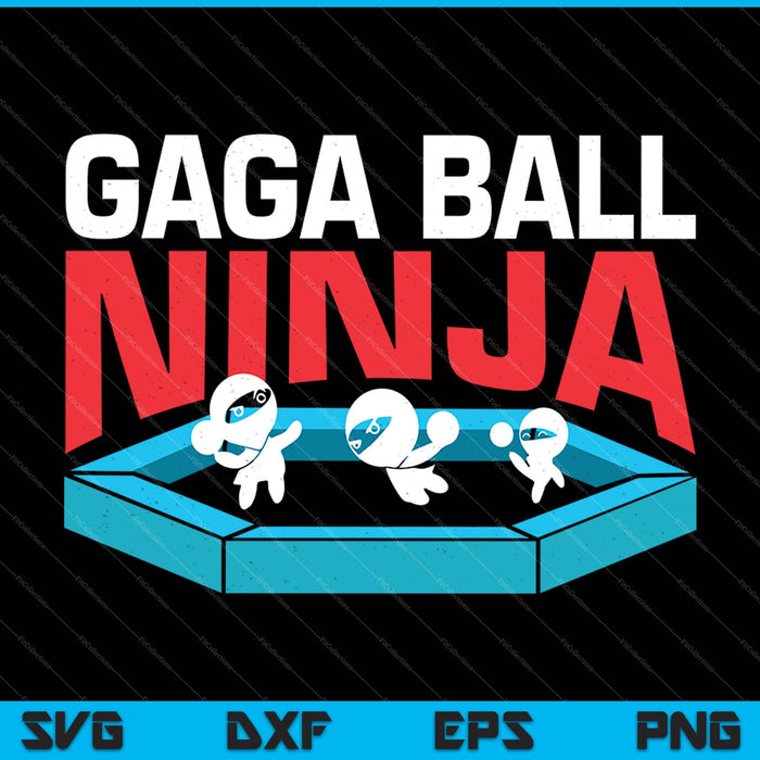 Gaga Ball Ninja SVG PNG Cortando archivos imprimibles