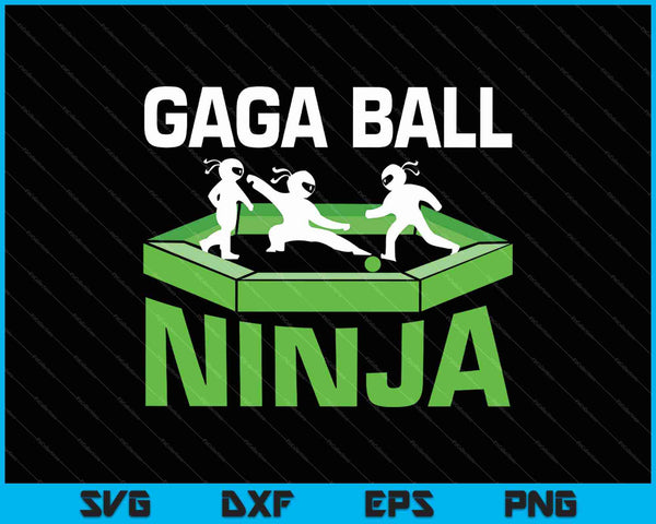 Gaga Ball Ninja Dodgeball SVG PNG Cortar archivos imprimibles