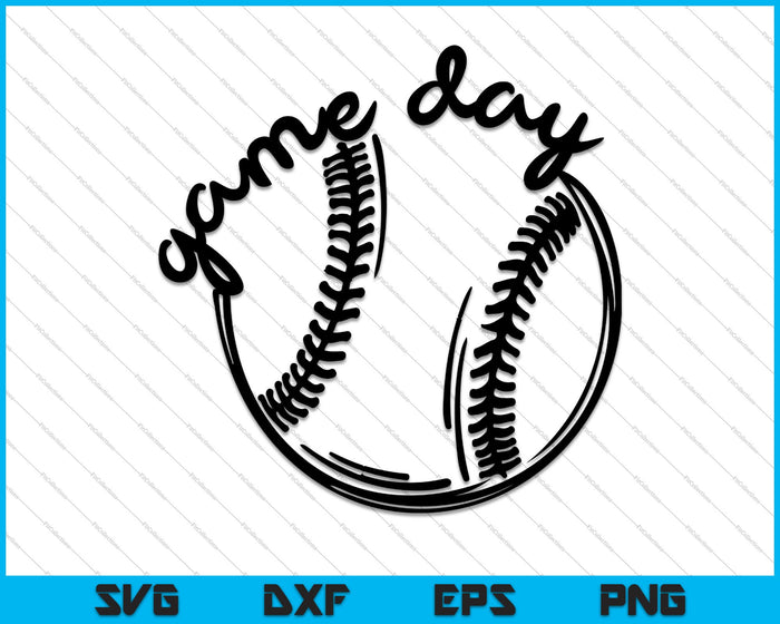 Día del juego Béisbol, Softbol, ​​Diseño de bocetos SVG PNG Cortar archivos imprimibles