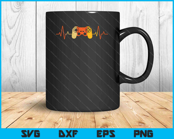 Juegos Juegos PS Consola 5 Heartbeat Gamer SVG PNG Cortar archivos imprimibles