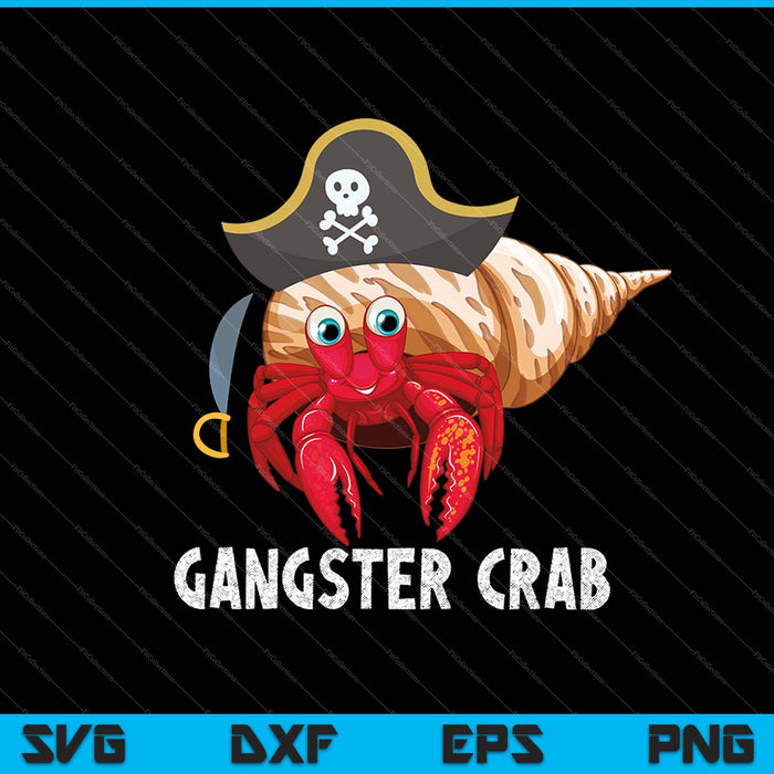 Cangrejo Gangster SVG PNG Cortar archivos imprimibles