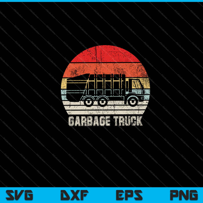 Garbage Truck Vintage Retro Svg Cutting Printable Files