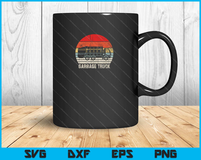 Garbage Truck Vintage Retro Svg Cutting Printable Files