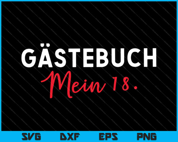 Gästebuch 18 SVG PNG Cutting Printable Files