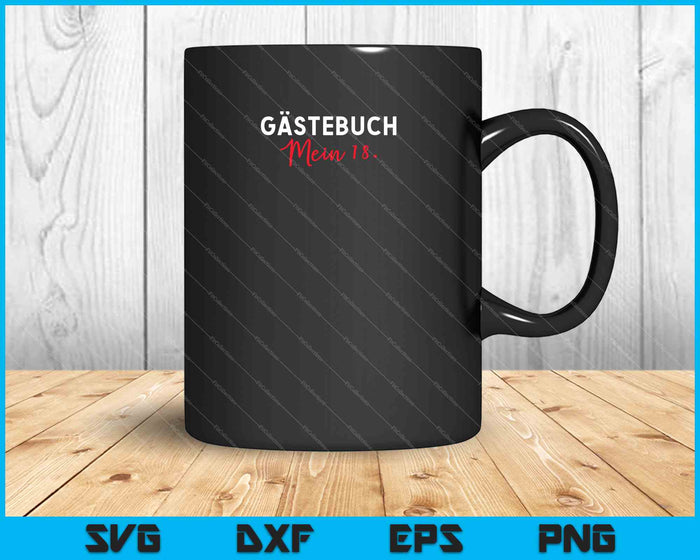 Gästebuch 18 SVG PNG Cutting Printable Files