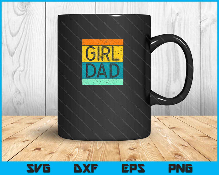 Girl Dad with Daughters SVG PNG Cutting Printable Files