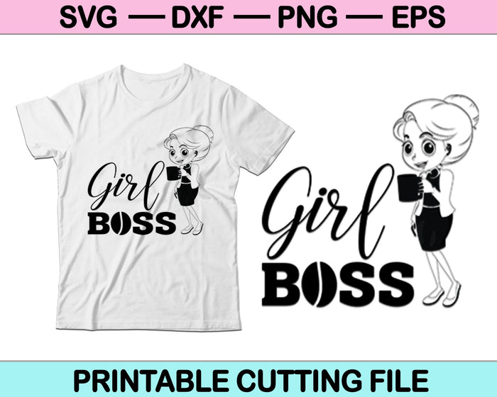 Archivo SVG Girl Boss o archivo DXF Haga un diseño de calcomanía o camiseta 