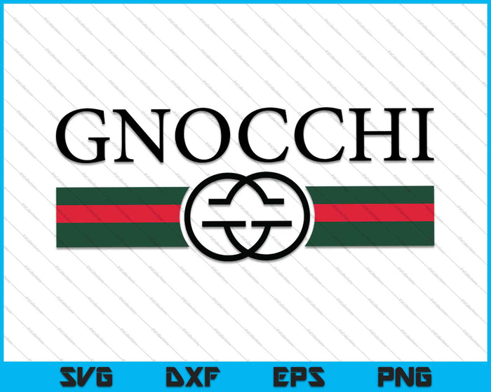 Gnocchi SVG PNG snijden afdrukbare bestanden