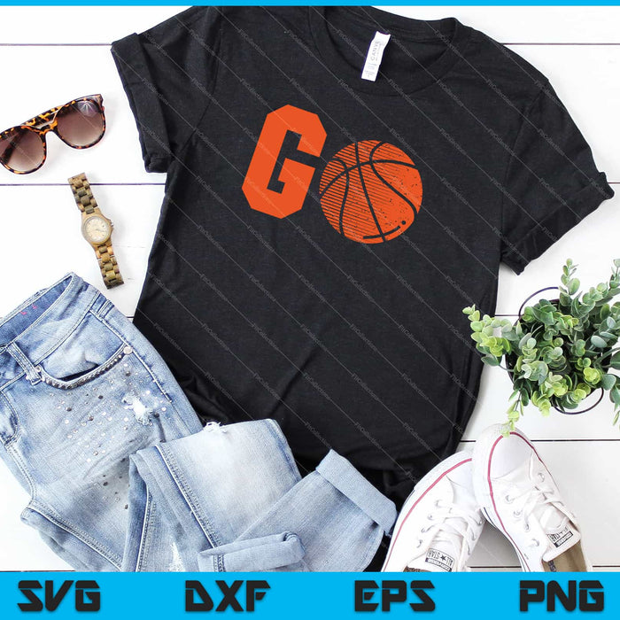 Go Basketball SVG PNG Digital Cutting Files