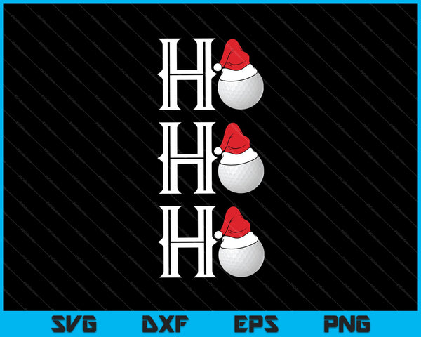 Pelota de golf Navidad Santa Hat Ho Ho Ho SVG PNG Cortar archivos imprimibles