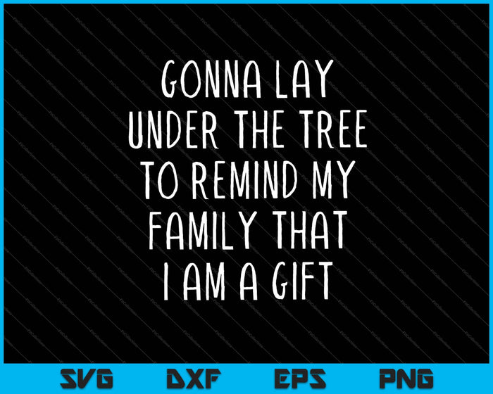 Ik ga onder de boom liggen om mijn familie te herinneren aan het snijden van afdrukbare bestanden