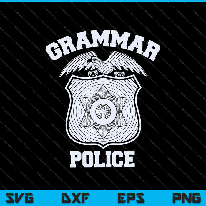 Policía de gramática SVG PNG cortando archivos imprimibles
