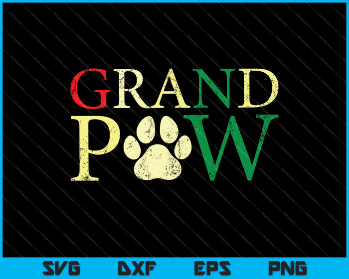 Grand Paw Fathers Day SVG PNG Cortando archivos imprimibles