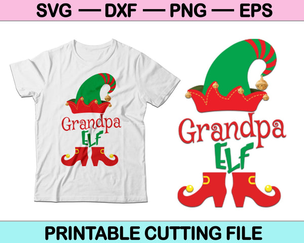 Christmas Family Grandpa ELF SVG PNG Cutting Printable Files