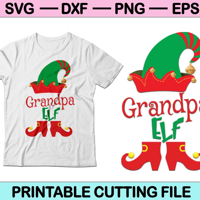 Christmas Family Grandpa ELF SVG PNG Cutting Printable Files