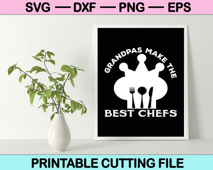 Los abuelos son los mejores chefs svg cortando archivos imprimibles