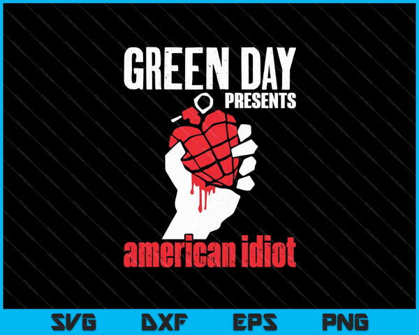 Green Day American Idiot SVG PNG snijden afdrukbare bestanden