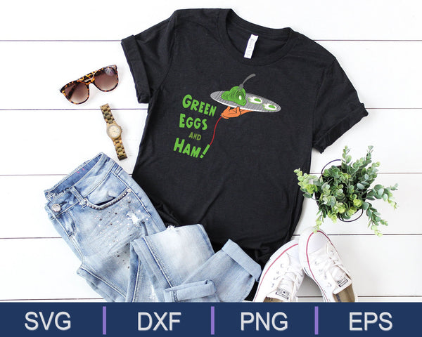 Groene eieren en ham SVG-bestand of DXF-bestand Maak een sticker- of t-shirtontwerp