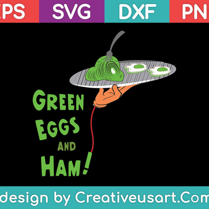 Green Eggs and Ham SVG File or DXF File Make a Decal or Tshirt Design
