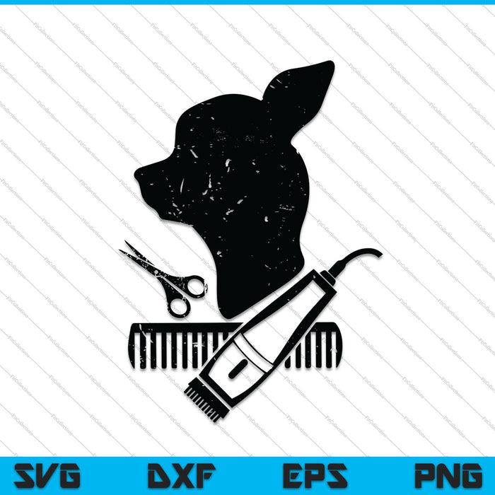 Herramientas de aseo Peluquero de mascotas Peluquero de perros Papá SVG PNG Cortar archivos imprimibles