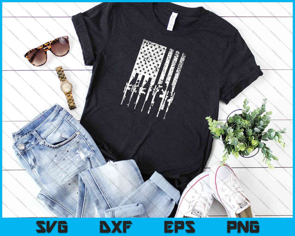 Grunt Style Rifle Flag SVG PNG Cutting Printable Files - on a t-shirt