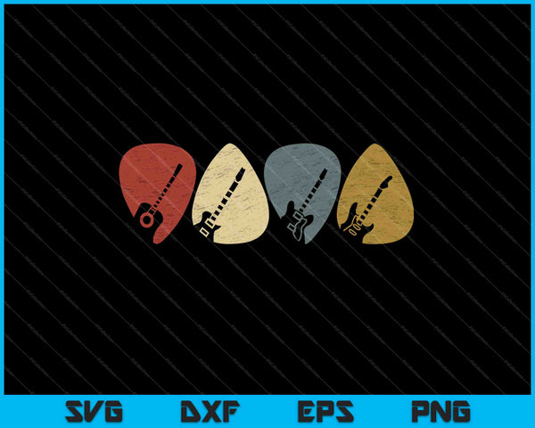 Guitar Pick Gift For Guitarist SVG PNG Cutting Printable Files