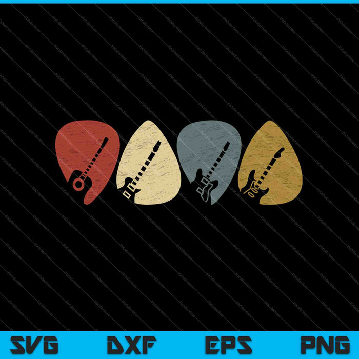Guitar Pick Gift For Guitarist SVG PNG Cutting Printable Files