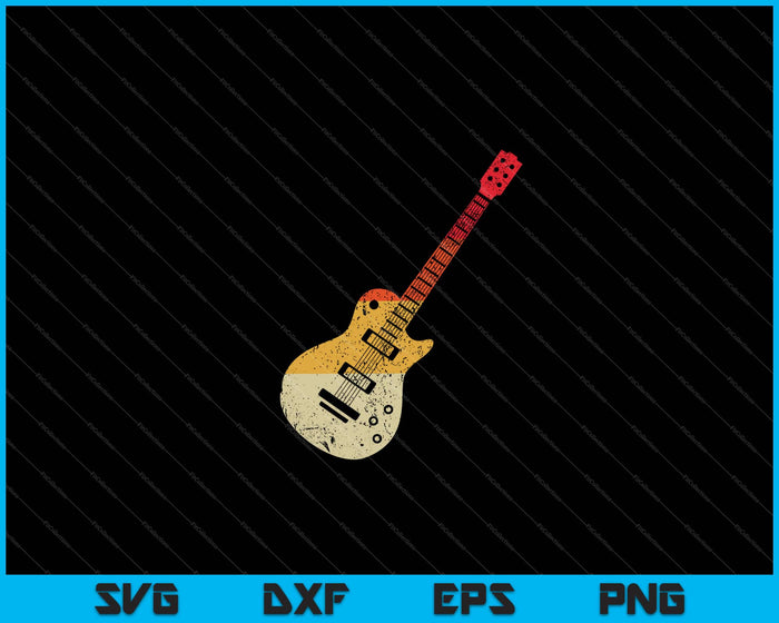 Guitar Retro Style, Gift For Guitarist Svg Cutting Printable Files