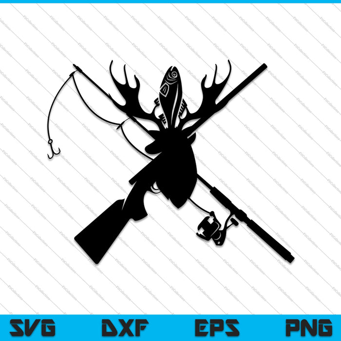 Hunting and Fishing Digital Download SVG PNG Cutting Printable Files