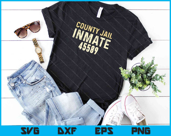 Halloween County gevangenis gevangene gevangene kostuum partij SVG PNG snijden afdrukbare bestanden - on a t-shirt