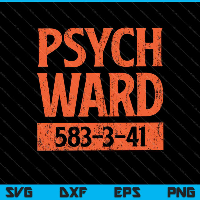 Disfraz de Halloween Psych Ward SVG PNG cortando archivos imprimibles