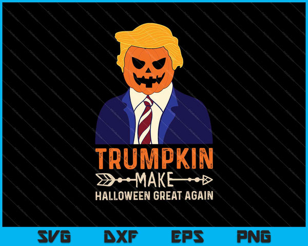 Halloween Trumpkin divertido SVG PNG cortando archivos imprimibles
