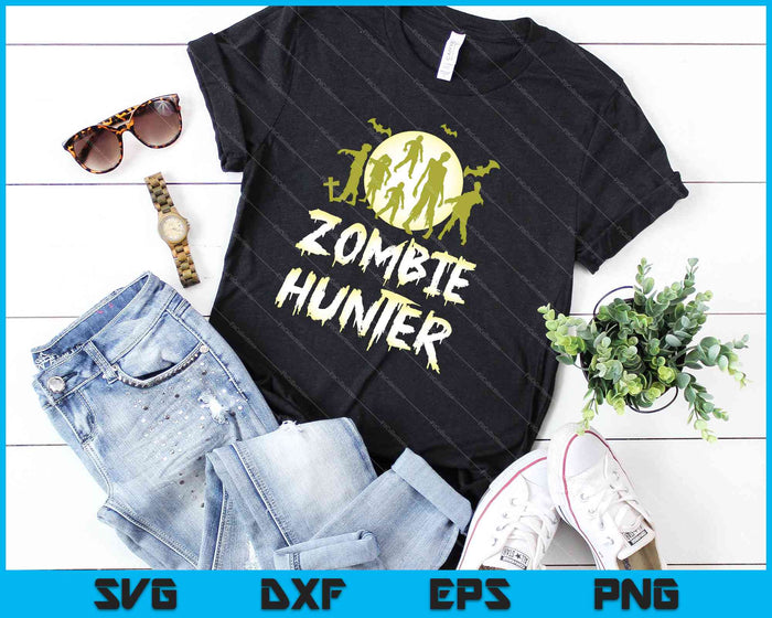 Halloween Zombie Hunter Bat SVG PNG Cutting Printable Files