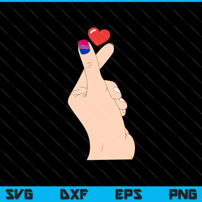 Valentine day hand flag SVG cut file