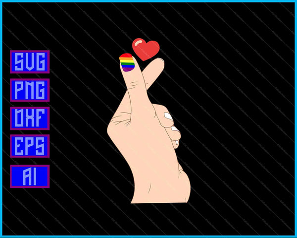 Bandera de diseño de mano del día de San Valentín SVG PNG cortando archivos imprimibles
