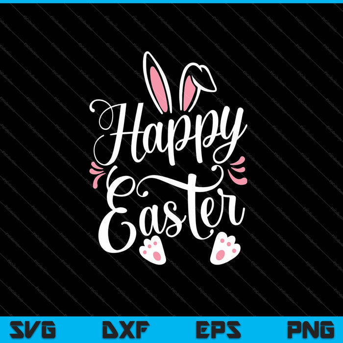 Happy Easter Bunny Rabbit Face Funny Easter Day SVG PNG Snijden afdrukbare bestanden