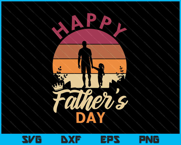 Happy Father's Day SVG PNG snijden afdrukbare bestanden