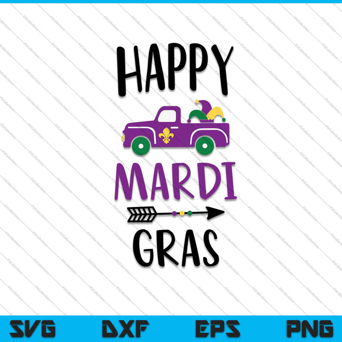 Happy Mardi Gras SVG PNG Cutting Printable Files
