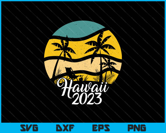 Hawaii 2023 Hawaiiaanse familievakantie bijpassende groep SVG PNG-bestanden