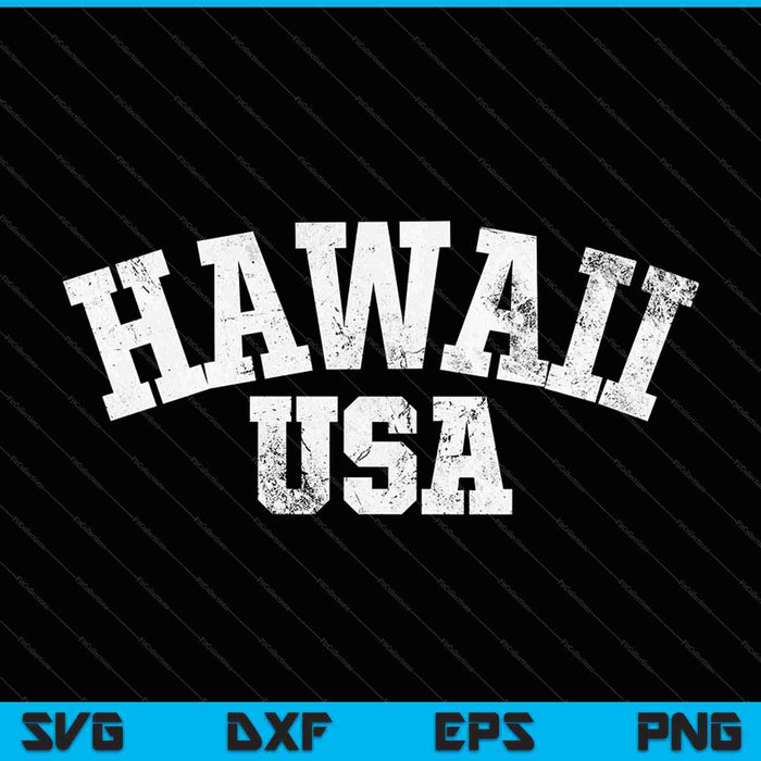 Hawaii College University Texto Deportes Diseño SVG PNG Corte Archivos Imprimibles
