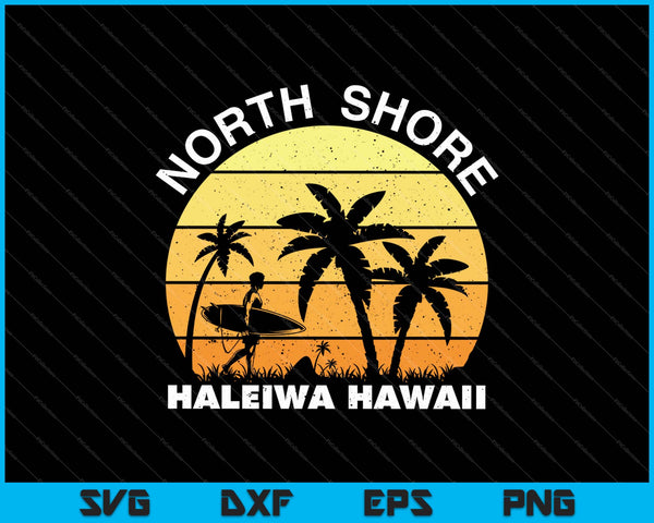 Hawaii eilanden North Shore Haleiwa Surfer SVG PNG-bestanden