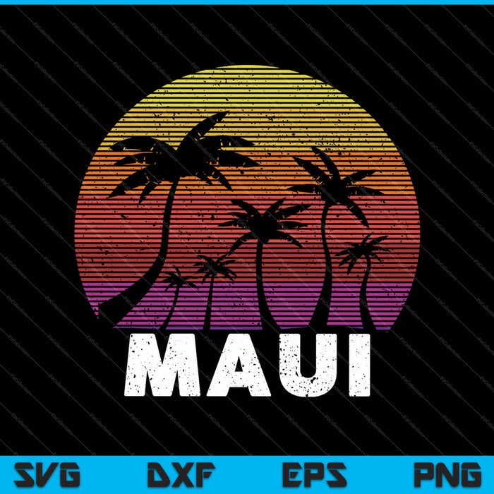 Hawaii Maui SVG PNG cortando archivos imprimibles