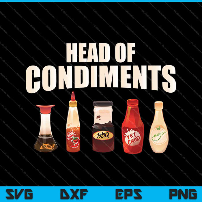 Head Of Condiments Barbecue SVG PNG Cutting Printable Files
