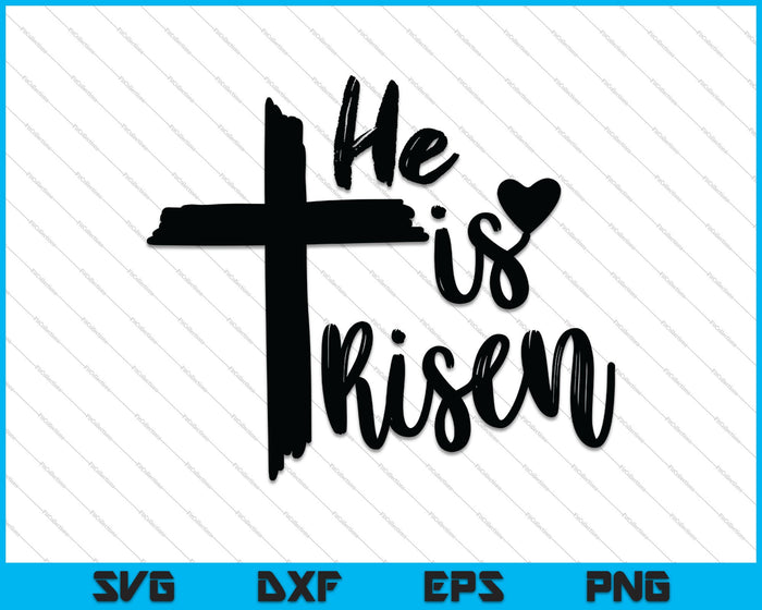 He is Risen Jesus Easter Sign SVG PNG Cutting Printable Files