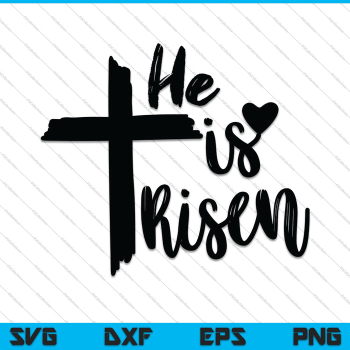 He is Risen Jesus Easter Sign SVG PNG Cutting Printable Files