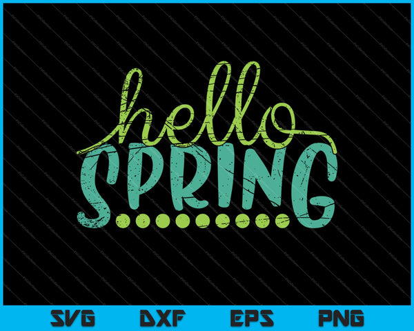 Hello Spring SVG Cut File for Silhouette and Cricut