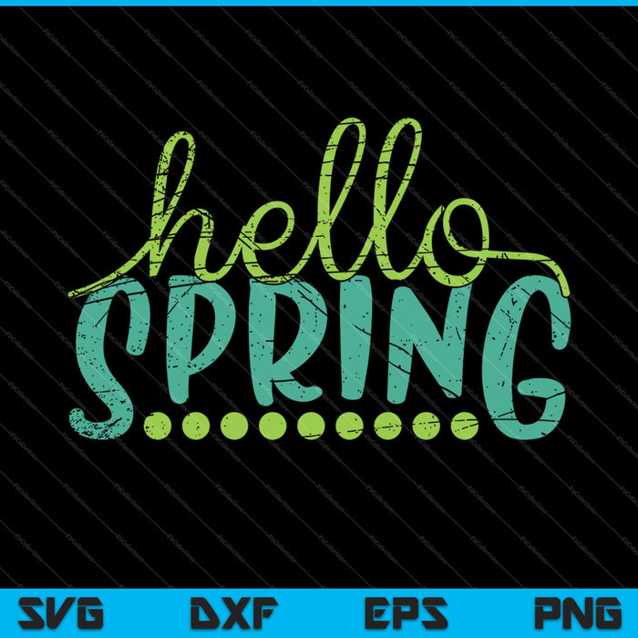 Hello Spring SVG Cut File for Silhouette and Cricut
